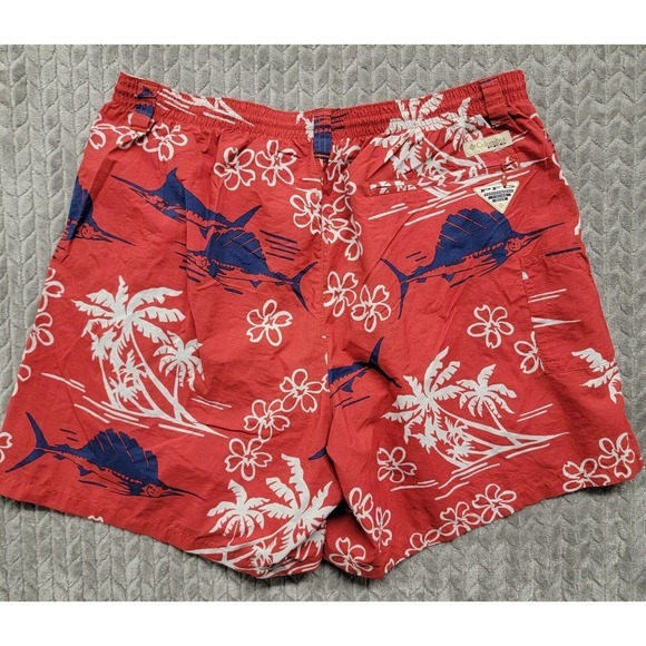 Columbia PFG Super Backcast Hawaiian Marlin Water Shorts FM-4542 Mens XL (6") - Picture 9 of 11
